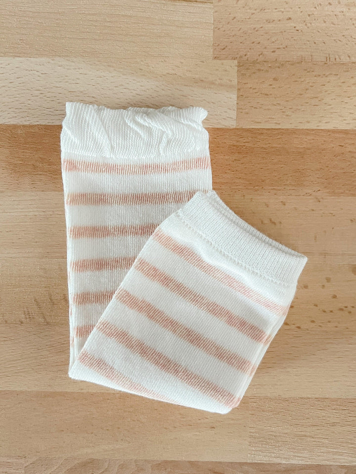 Baby Leg Warmers - sweet pink stripe - Hip Dysplasia Clothing Australia