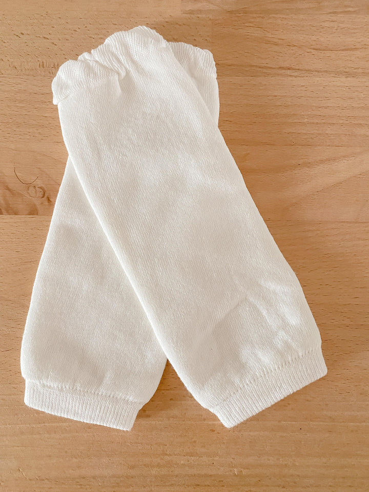 Baby Leg Warmers - white - Hip Dysplasia Clothing Australia